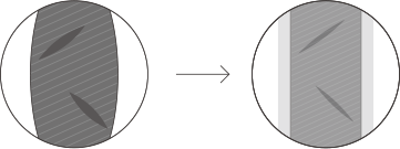 酸化させ内部までトリートメント剤を浸透させる